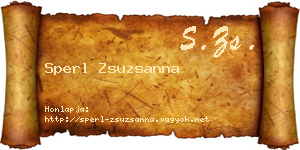 Sperl Zsuzsanna névjegykártya